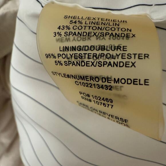 Alice + Olivia Women's Linen Blend Ruffle Blazer Jacket Size Medium - Picture 6 of 16